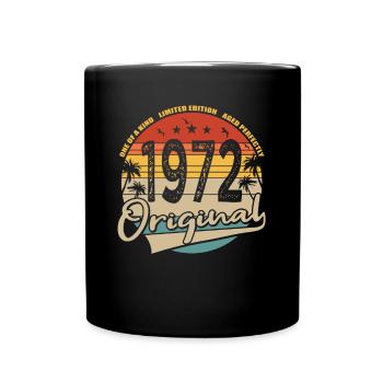 50e anniversaire né en 1972 Original 1972 - Mug uni - noir - Devant