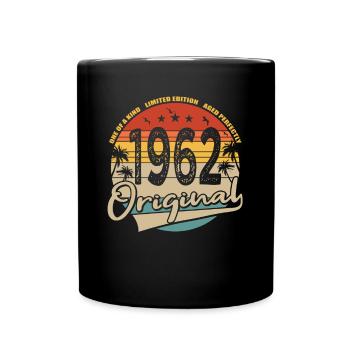 60e anniversaire né en 1962 Original 1962 - Mug uni - noir - Devant