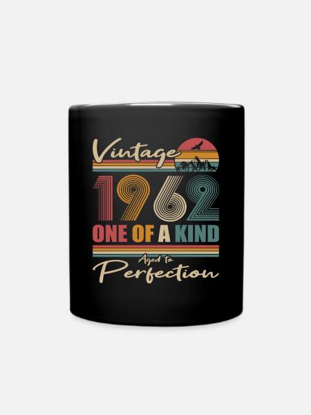 60. Geburtstag Jahrgang 1962 Vintage 1962 - Tasse einfarbig - Schwarz
