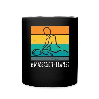 Massage Massseur Therapeut - Tasse einfarbig - Schwarz - Vorne