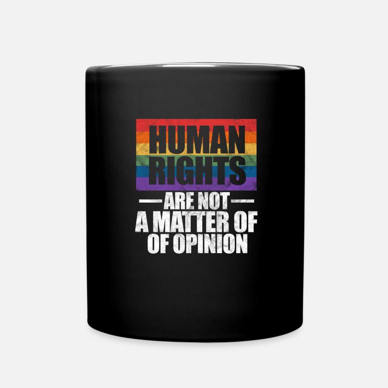Menschenrechte Antirassismus Toleranz Geschenk - Tasse einfarbig - Schwarz