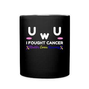Blasenkrebs Ich habe den Krebs bekämpft UwU-Gesche - Tasse einfarbig - Schwarz - Vorne