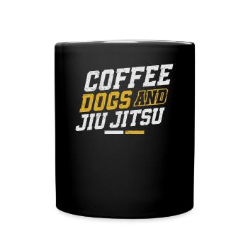 Jiu Jitsu Coffee Dog Coffee Dogs - Full Colour Mug - black - Front