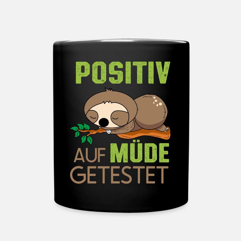 Positiv Getestet auf Müde - Tasse einfarbig - Schwarz