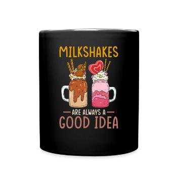 Milchshake - Tasse einfarbig - Schwarz - Vorne
