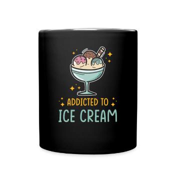 Eis - Tasse einfarbig - Schwarz - Vorne