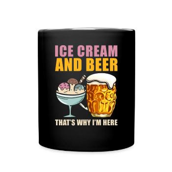 Eis - Tasse einfarbig - Schwarz - Vorne
