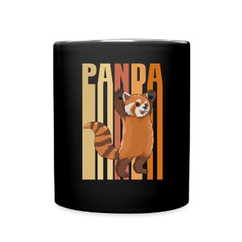 Red Panda Design für einen Red Panda Zoowärter - Tasse einfarbig - Schwarz - Vorne