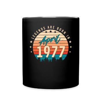 Légende 1977 Avril - Mug uni - noir - Devant