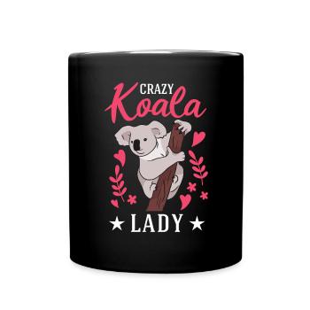 Crazy Koala lady Koala Bear - Full Colour Mug - black - Front