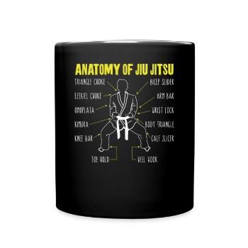 Jiu Jitsu Anatomy Anatomy Of Jiu - Tasse einfarbig - Schwarz - Vorne