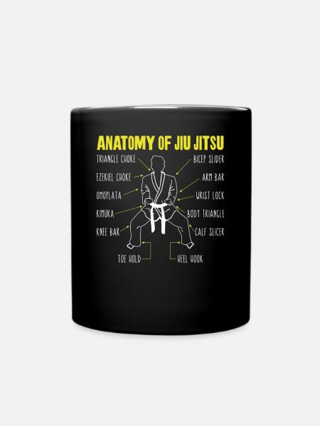 Jiu Jitsu Anatomy Anatomy Of Jiu - Tasse einfarbig - Schwarz