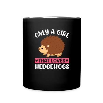 Hérisson Sweet Gift Animal Disant Drôle Hérisson - Mug uni - noir - Devant