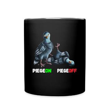 Piegeon Piegeoff Taube Brieftaube Stadttauben - Tasse einfarbig - Schwarz - Vorne