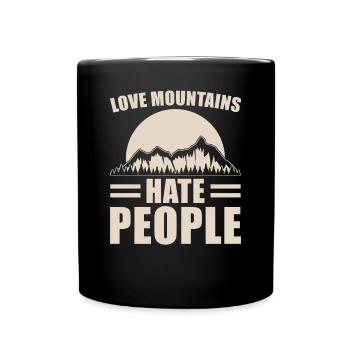 Berge - Tasse einfarbig - Schwarz - Vorne