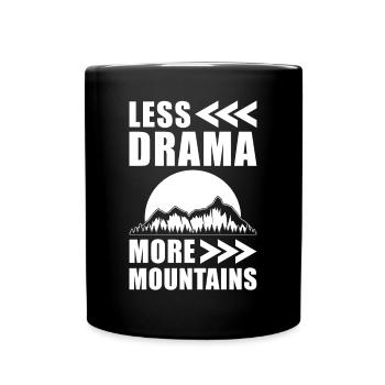 Berge - Tasse einfarbig - Schwarz - Vorne