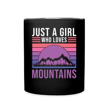 Berge - Tasse einfarbig - Schwarz - Vorne