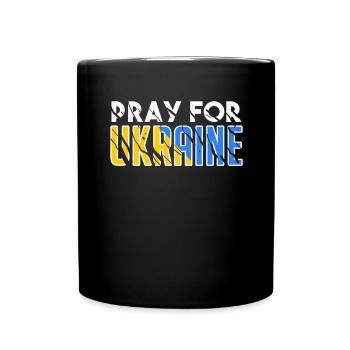 Ukraine - Tasse einfarbig - Schwarz - Vorne
