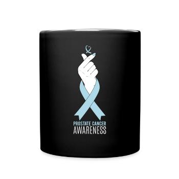 Prostate Cancer Kpop Finger Heart Gift - Full Colour Mug - black - Front