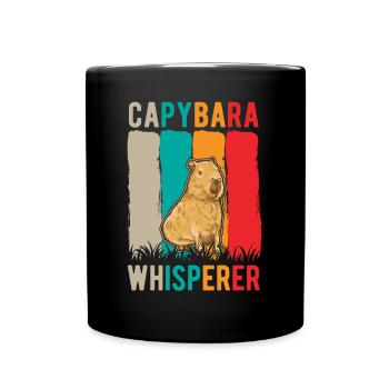 Capybara Whisperer - Tasse einfarbig - Schwarz - Vorne