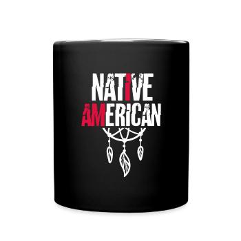 Indianer - Tasse einfarbig - Schwarz - Vorne