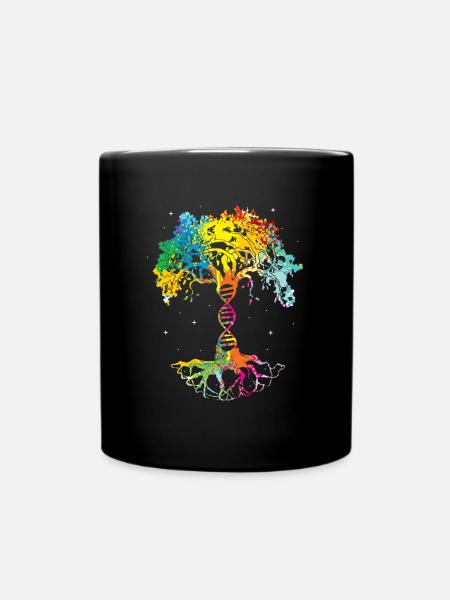 Baum des Lebens DNA Wissenschaft Baum des Wissens - Tasse einfarbig - Schwarz