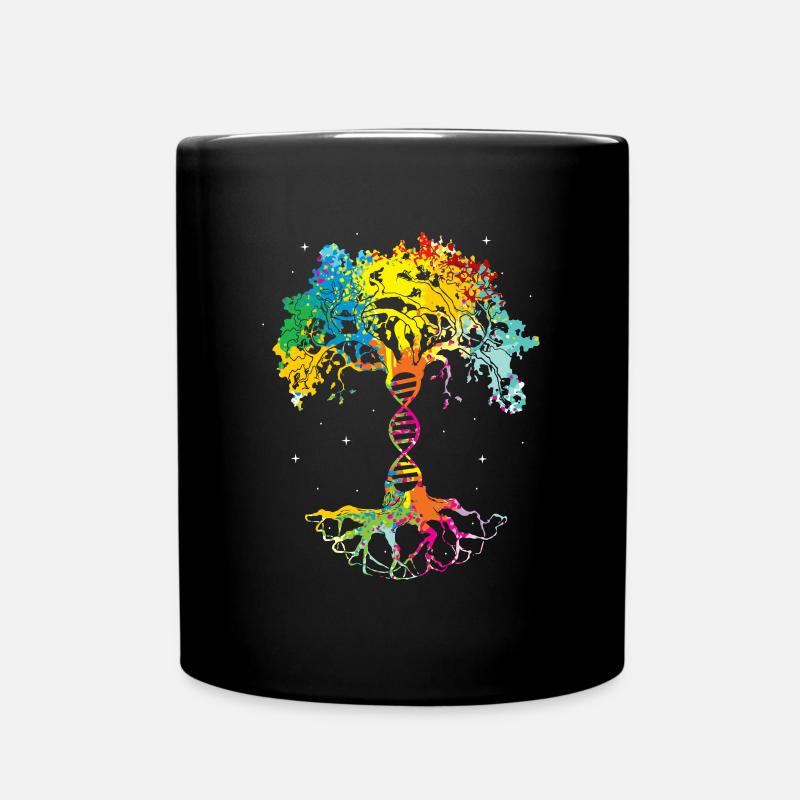 Baum des Lebens DNA Wissenschaft Baum des Wissens - Tasse einfarbig - Schwarz