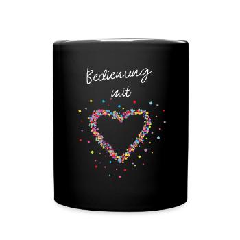 Bedienung Kellnerin Servicekraft - Tasse einfarbig - Schwarz - Vorne