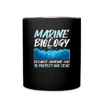 Marine biologist Underwater - Full Colour Mug - black - Front