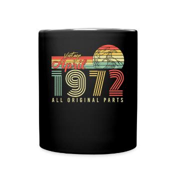 50e anniversaire 1972 Avril - Mug uni - noir - Devant