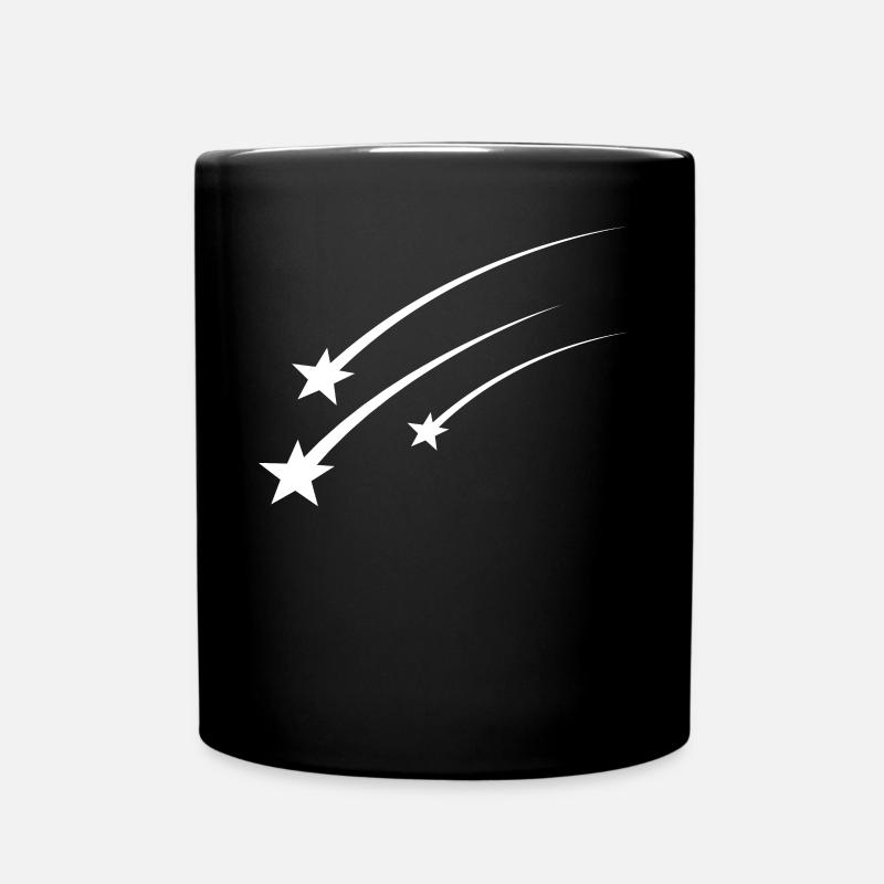Étoiles filantes blanches - Mug uni - noir