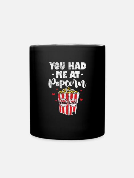 Popcorn - Tasse einfarbig - Schwarz