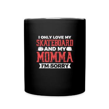 Skateboard Skater Skate Skaten Geschenk - Tasse einfarbig - Schwarz - Vorne