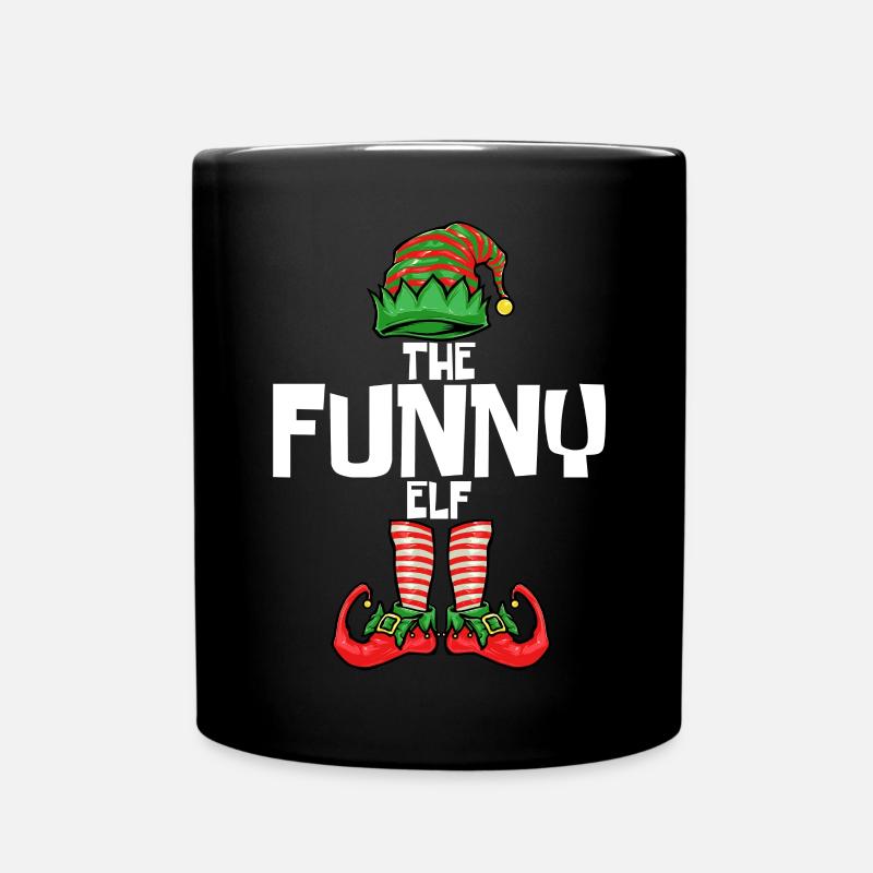 Weihnachten Lustiger Elf - Tasse einfarbig - Schwarz