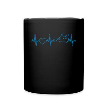 Canoe Kayak Heartbeat - Full Colour Mug - black - Front