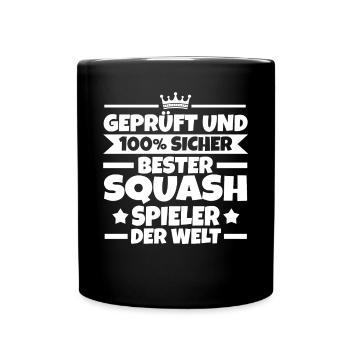 Bester Squashspieler Squash - Tasse einfarbig - Schwarz - Vorne