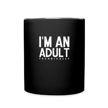 Adult Adult Age of majority Gift - Full Colour Mug - black - Front