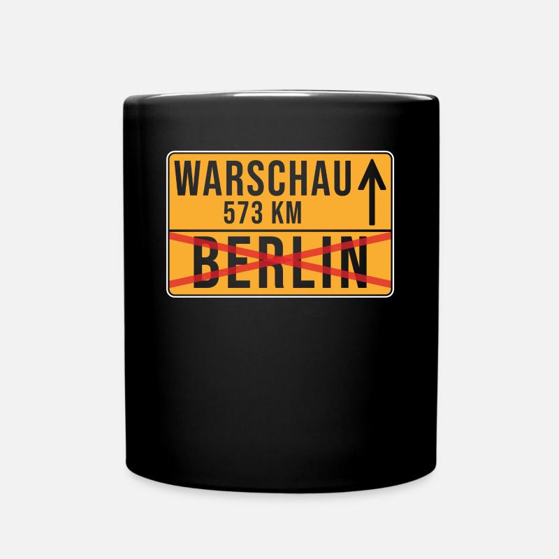 Varsovie Berlin Relocation Ortschild - Mug uni - noir