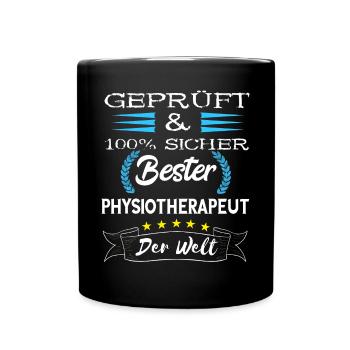 Bester Physiotherapeut Physios Orthopäde Masseur S - Tasse einfarbig - Schwarz - Vorne