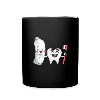 Zahnarzt - Tasse einfarbig - Schwarz - Vorne