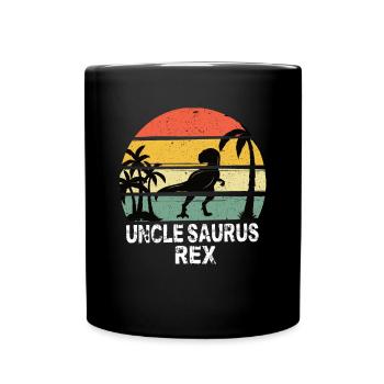 Uncle Saurus Rex - Tasse einfarbig - Schwarz - Vorne