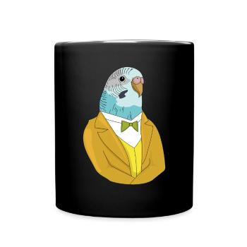 Budgie Suit Gentleman Canary Design - Full Colour Mug - black - Front