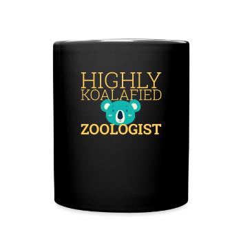 « Zoologiste Koalafied | Zoologie » - Mug uni - noir - Devant