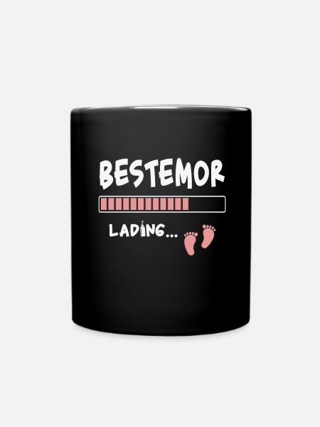 Bestemor Baby Lading - Jeg skal bli bestemor - Ensfarget kopp - svart