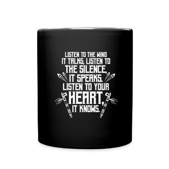 Indianer - Tasse einfarbig - Schwarz - Vorne