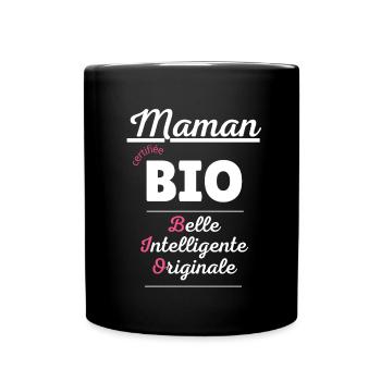 Cadeau maman personnalisé humour fête des mères - Mug uni - noir - Devant