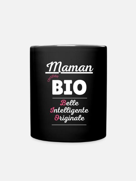 Cadeau maman personnalisé humour fête des mères - Mug uni - noir