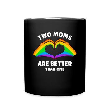 LGBTQ Regenbogen Gay Pride Mom - Tasse einfarbig - Schwarz - Vorne