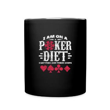 Poker - Tasse einfarbig - Schwarz - Vorne
