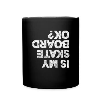 Skateboard Skater Skate Skaten Geschenk - Tasse einfarbig - Schwarz - Vorne